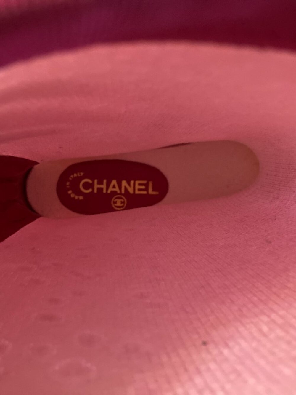 LIKE NEW Vintage CHANEL Pink Rain Boots Insole 9.5" Sz 41 Excellent w/Box - Picture 5 of 12